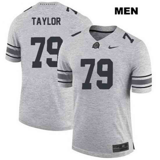 Brady Taylor Nike Ohio State Buckeyes Authentic Mens Stitched  79 Gray College Football Jersey Jersey